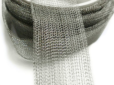 304 Stainless Steel Knitted Wire Meshl Gas Liquid Filter Woven Knitted Twill Weave
