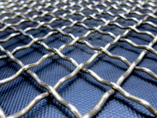 Woven Crimped Wire Mesh Stainless Steel Mine Screen Panel 14 SWG Customized Length
