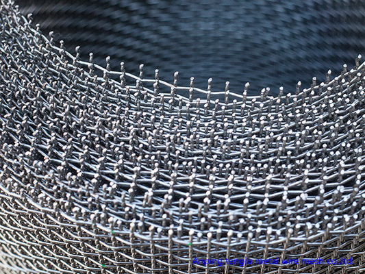 Hooked Vibrating Screen Wire Mesh Sus201 202 304 316 430 410 904l For Mining / Quarry