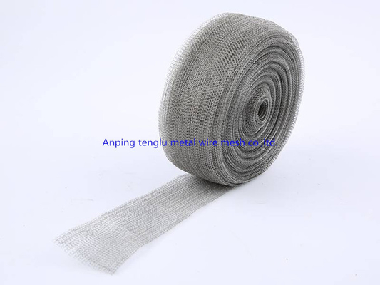 Cable Shielding Security Stainless Steel Knitted Wire Mesh For Gas / Liquid