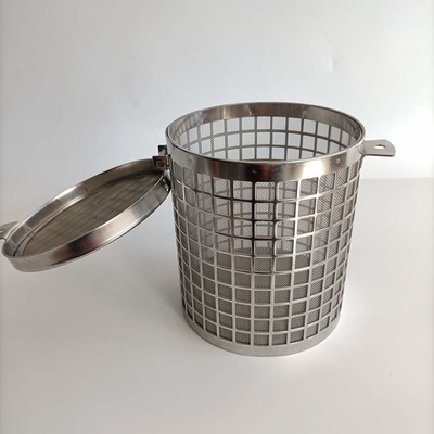 316 Stainless Steel Cylinder Perforated Filter Screen Mesh Two Layer With Covering