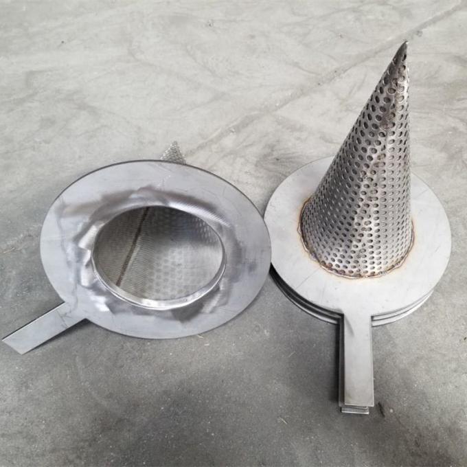 Temporary Inline 304 316 Stainless Steel Cone Strainer Fire Resistance